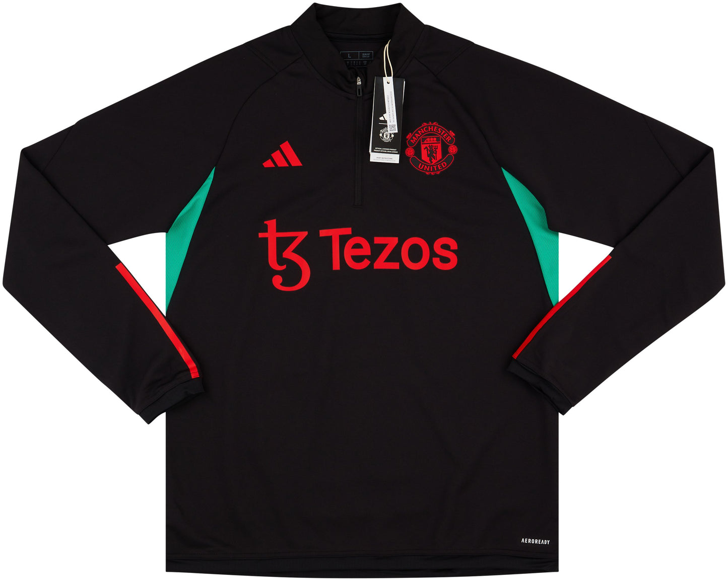 2023-24 Manchester United adidas 1/4 Zip Training Top