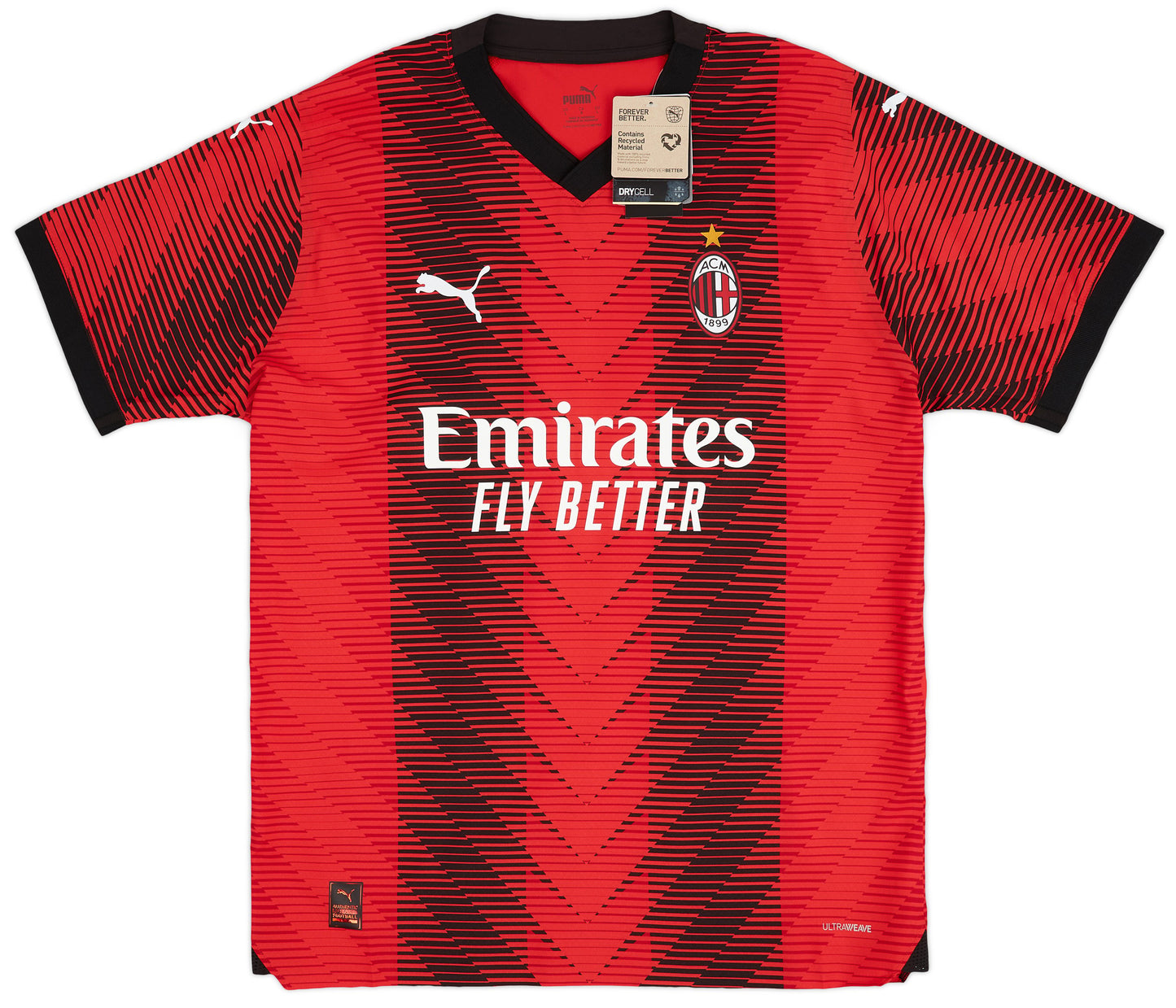 2023-24 AC Milan Authentic Home Shirt