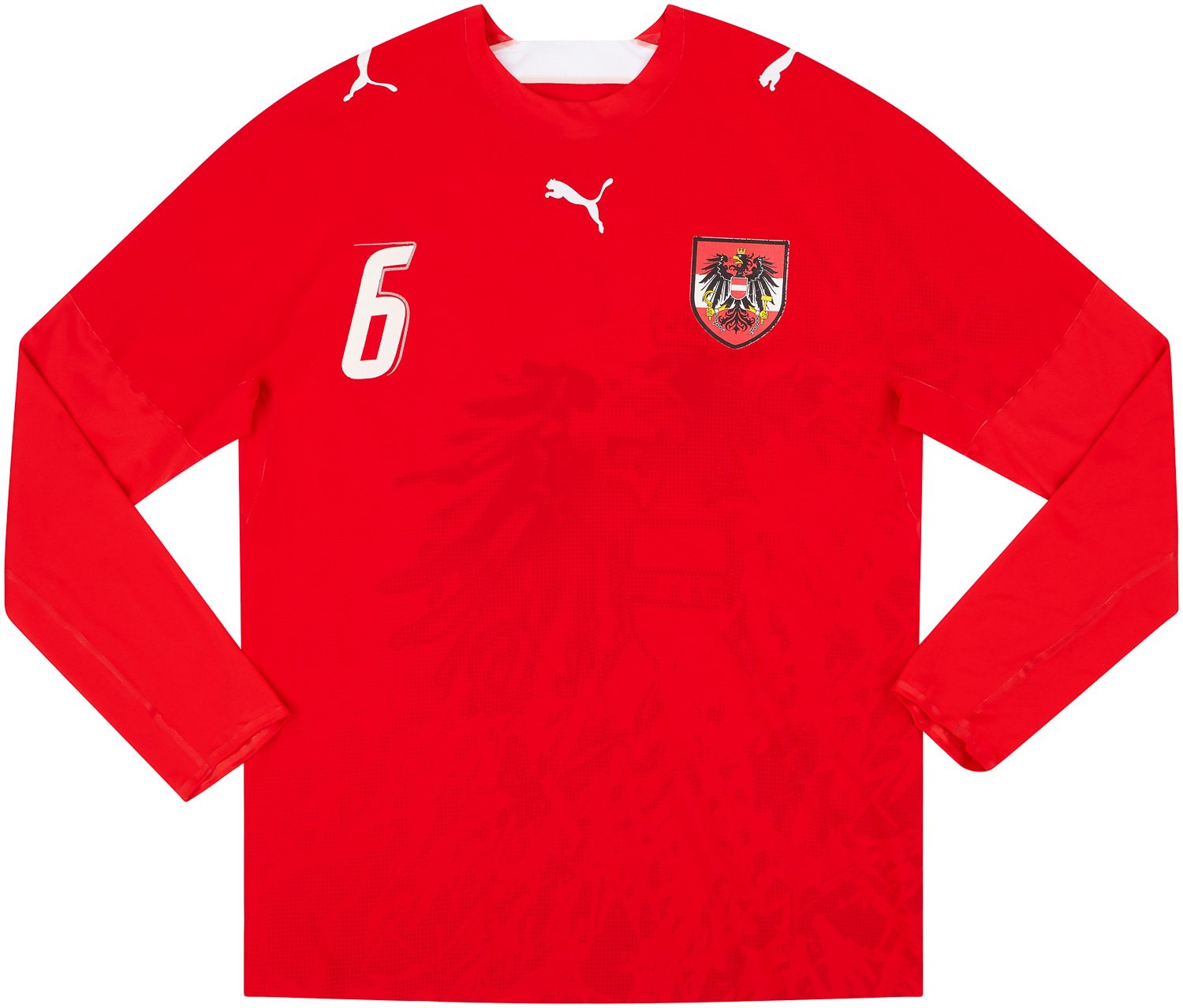 2006-07 Austria Match Issue Home L/S Shirt #6