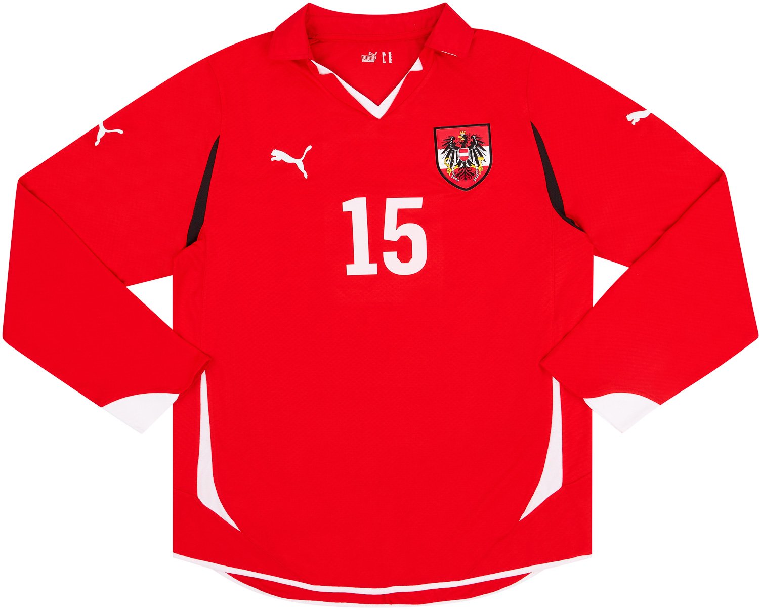 2010 Austria Match Worn Home L/S Shirt Proedl #15 (v Denmark)