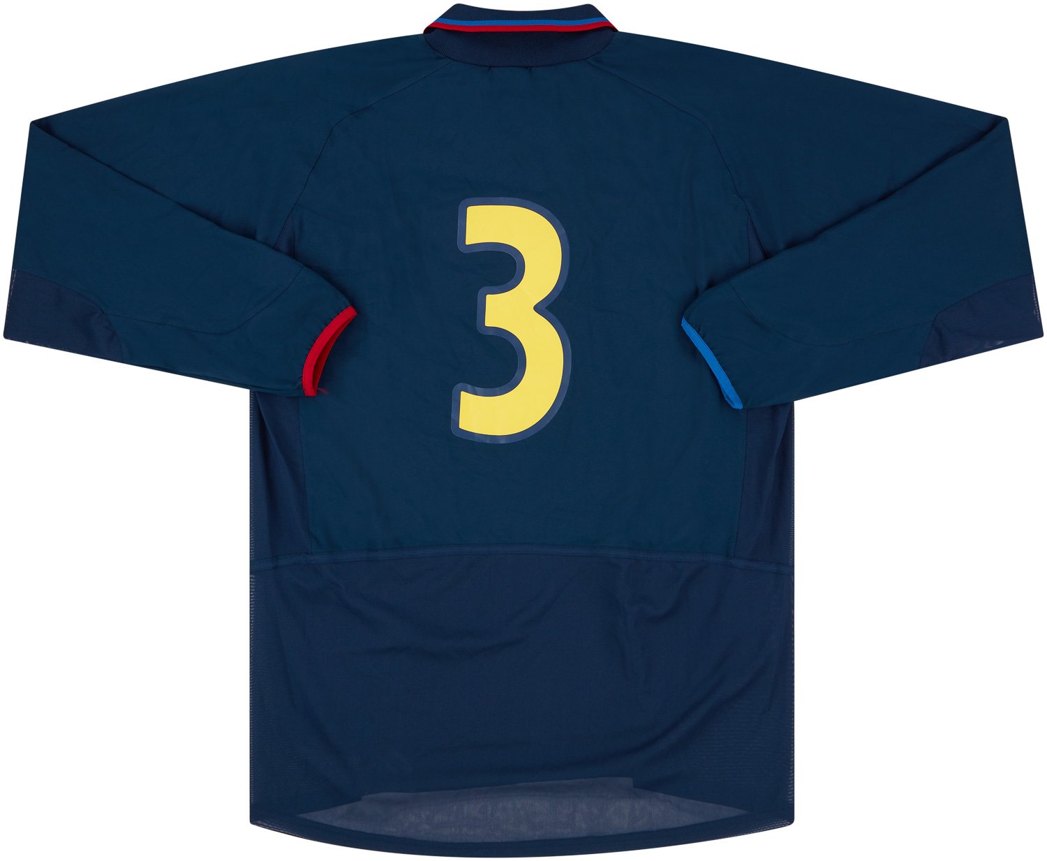 2002-03 Barcelona Match Issue Away L/S Shirt #3 (de Boer)