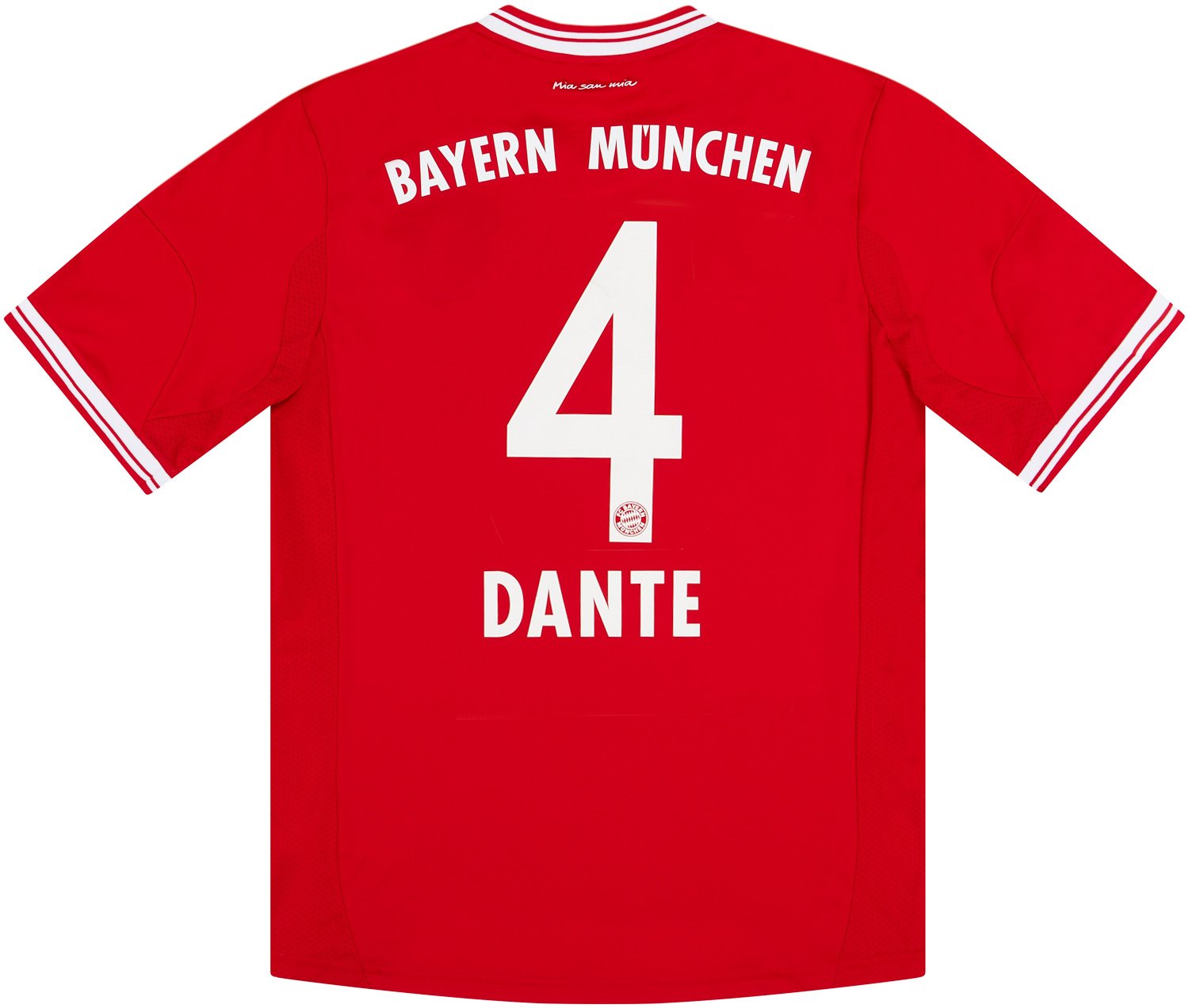 2013 Bayern Munich Match Issue Audi Cup Final Home Shirt Dante #4 (v Manchester City)