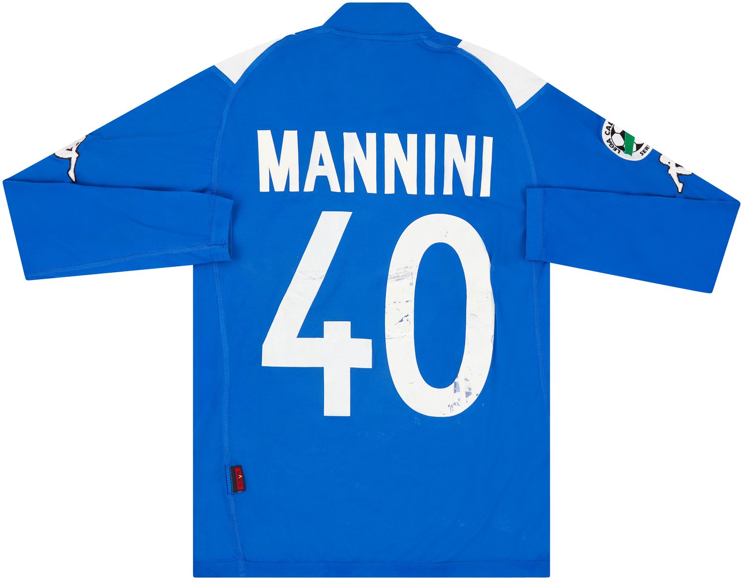 2005-06 Brescia Match Issue Home L/S Shirt Mannini #40