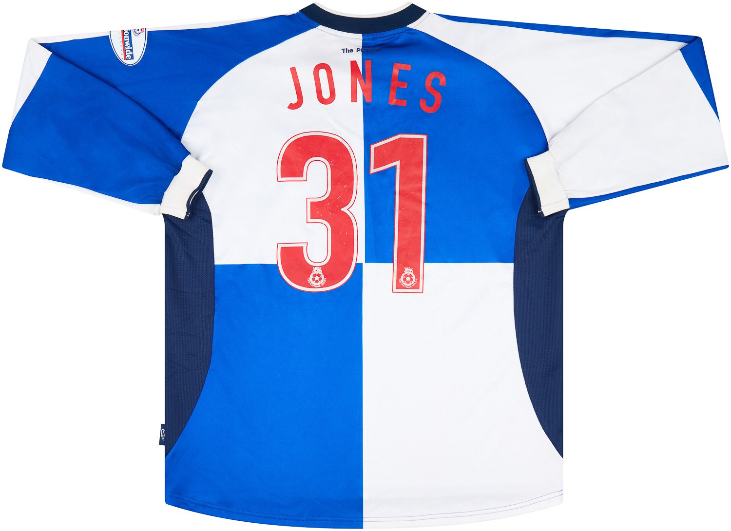 2003-04 Bristol Rovers Match Issue Home L/S Shirt Jones #31