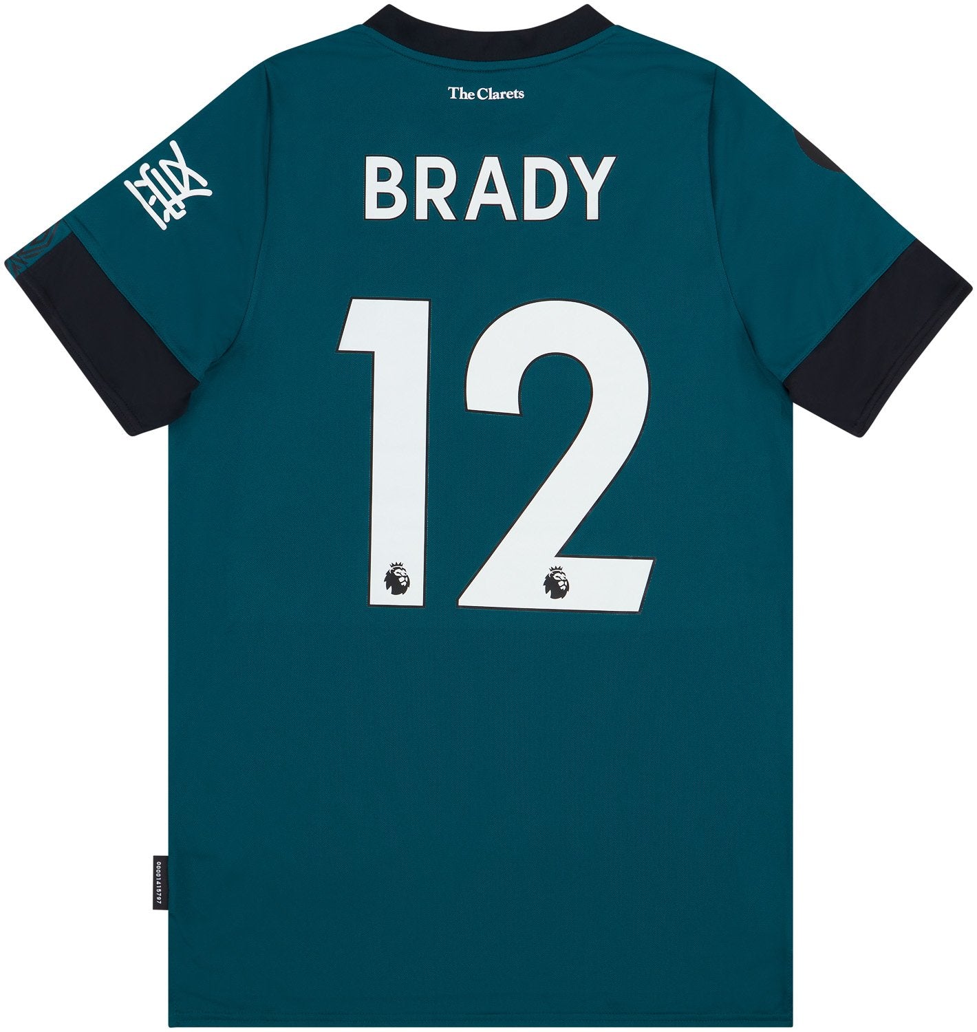 2019-20 Burnley Match Issue Third Shirt Brady #12