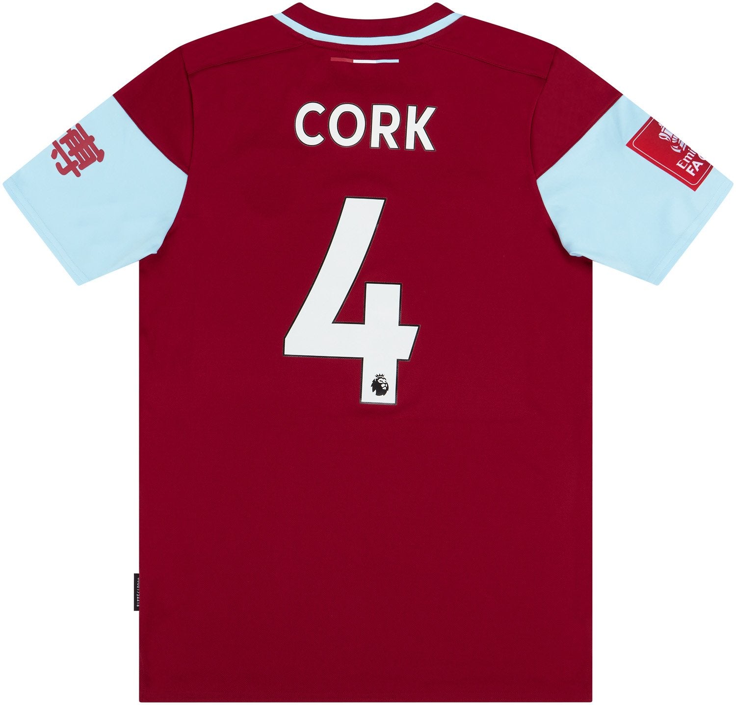 2020-21 Burnley Match Issue FA Cup Home Shirt Cork #4