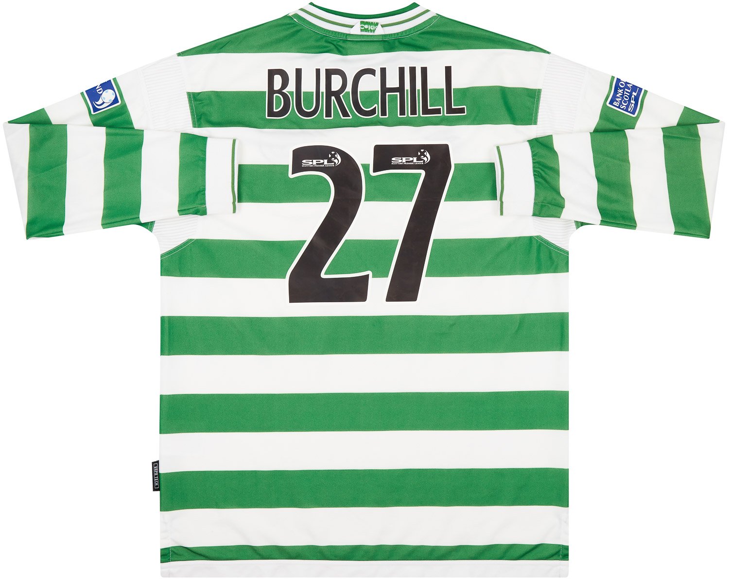 1999-01 Celtic Match Issue Home L/S Shirt Burchill #27