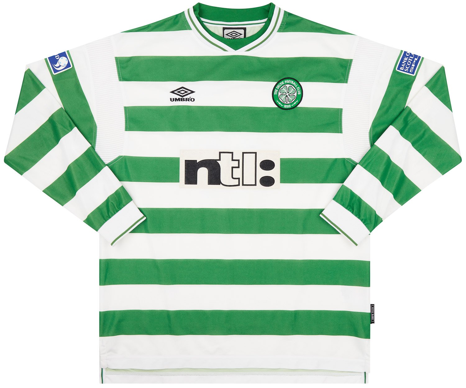 1999-01 Celtic Match Issue Home L/S Shirt Burchill #27