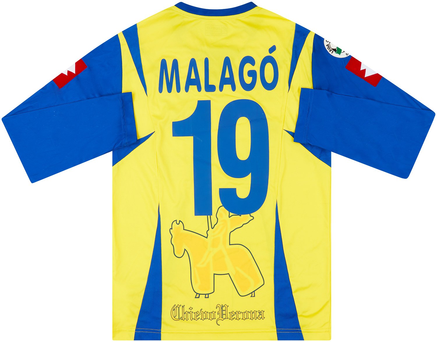 2006-08 Chievo Verona Match Issue Home L/S Shirt Malago #19