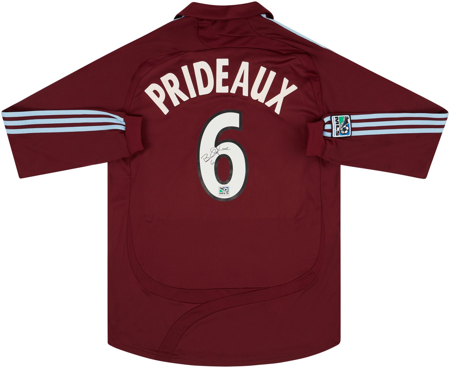 2007 Colorado Rapids Match Issue Signed Home L/S Shirt Prideaux #6