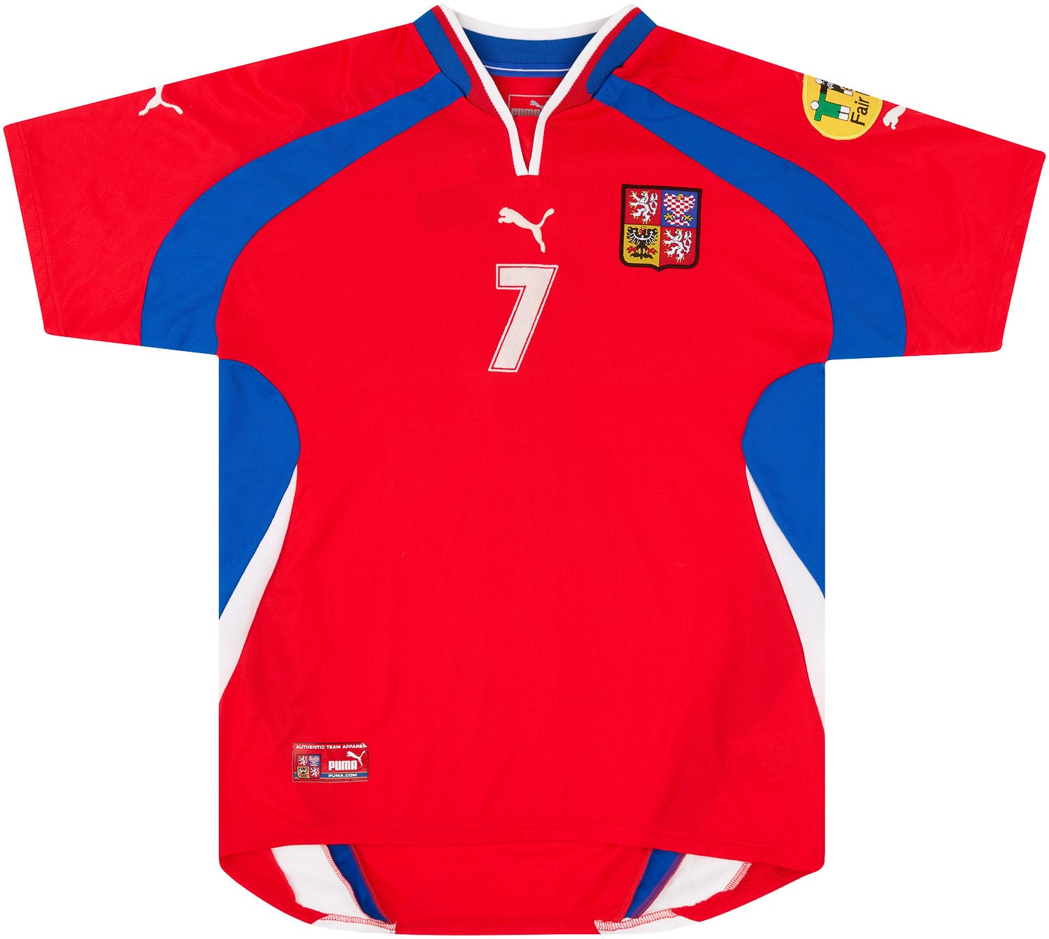 2000 Czech Republic European Championship Match Worn Home Shirt Nemec #7 (v Denmark)