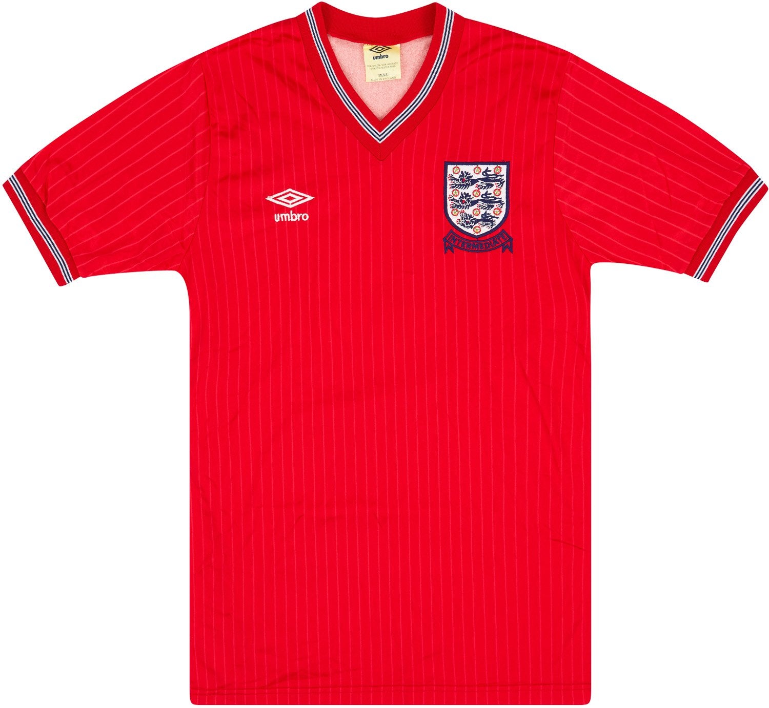 1984-86 England U-21 Match Issue Away Shirt #6 (Parker)