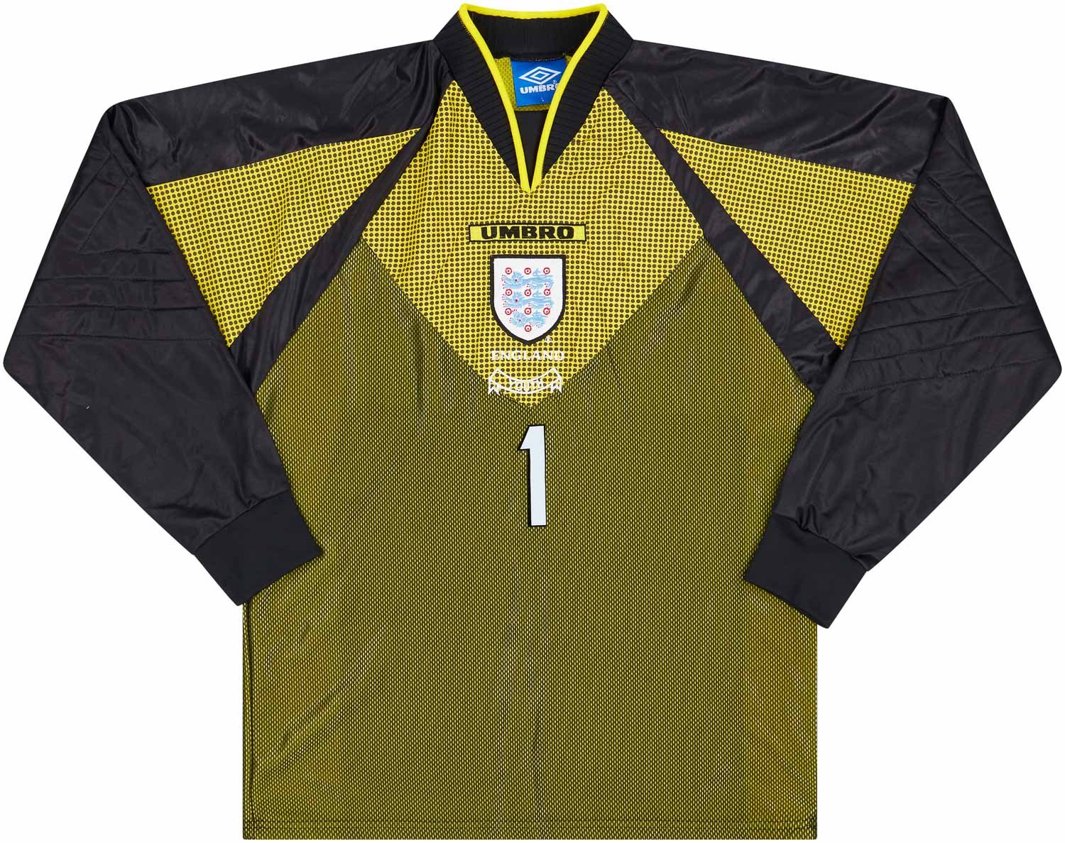 1998-99 England U-18 Match Issue GK Shirt #1 (Evans)