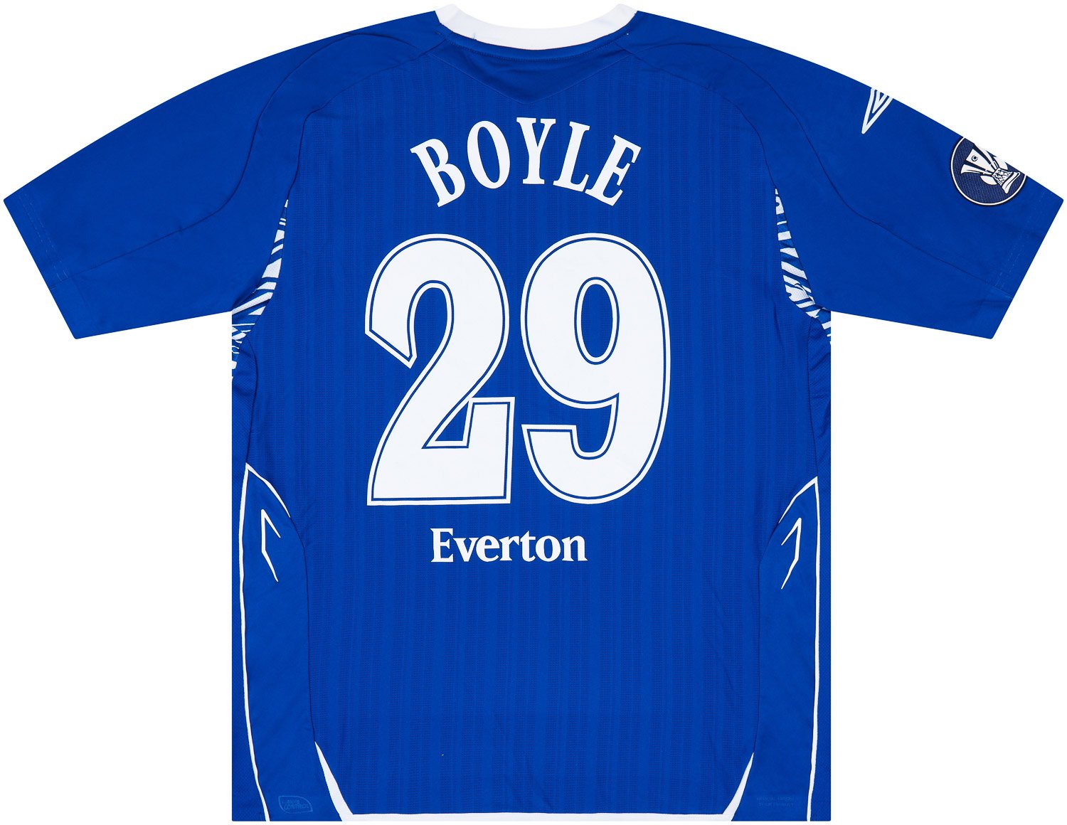 2007-08 Everton Match Issue UEFA Cup Home Shirt Boyle #29 (v Zenit)