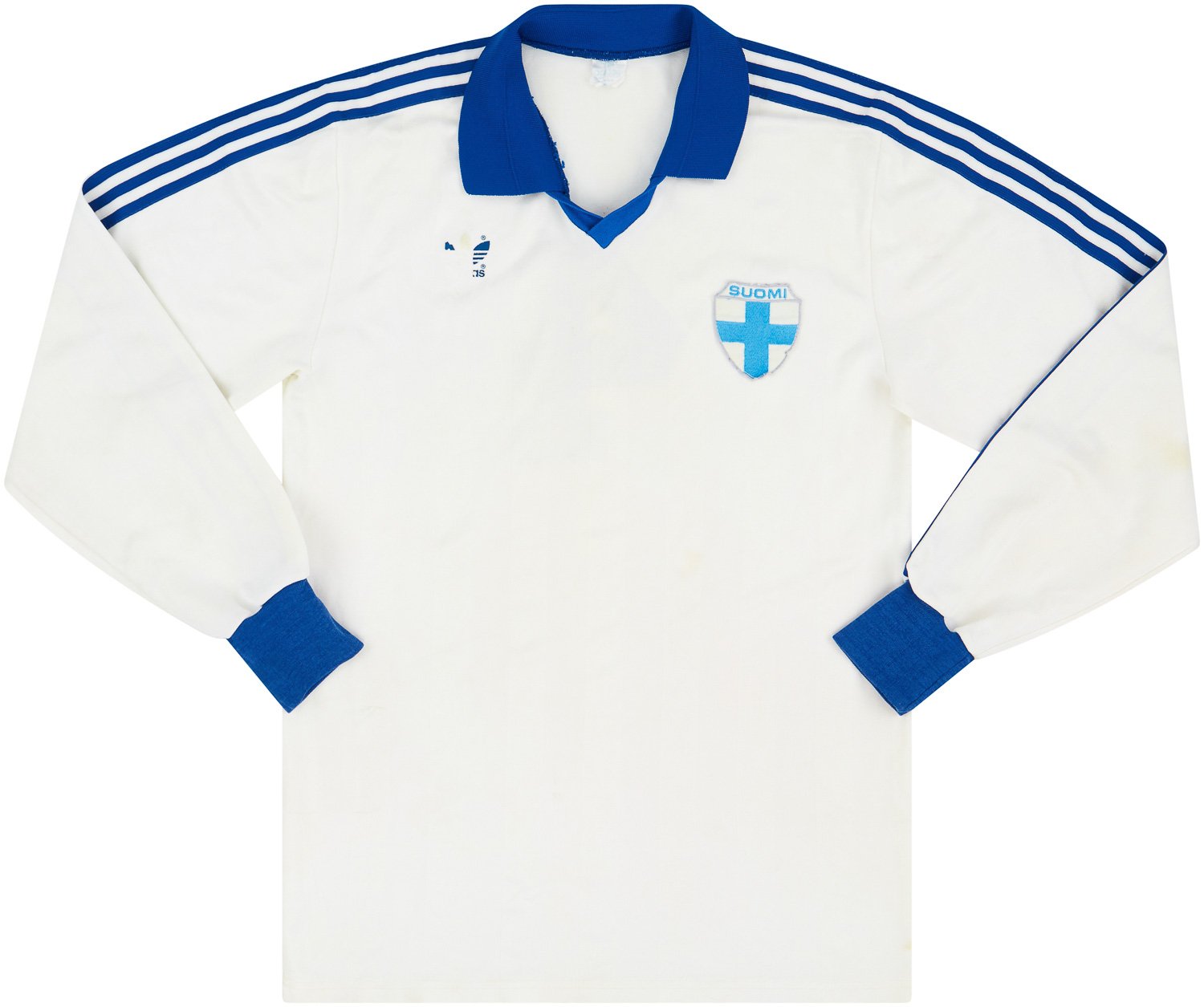 1985-90 Finland Match Issue Home L/S Shirt #4