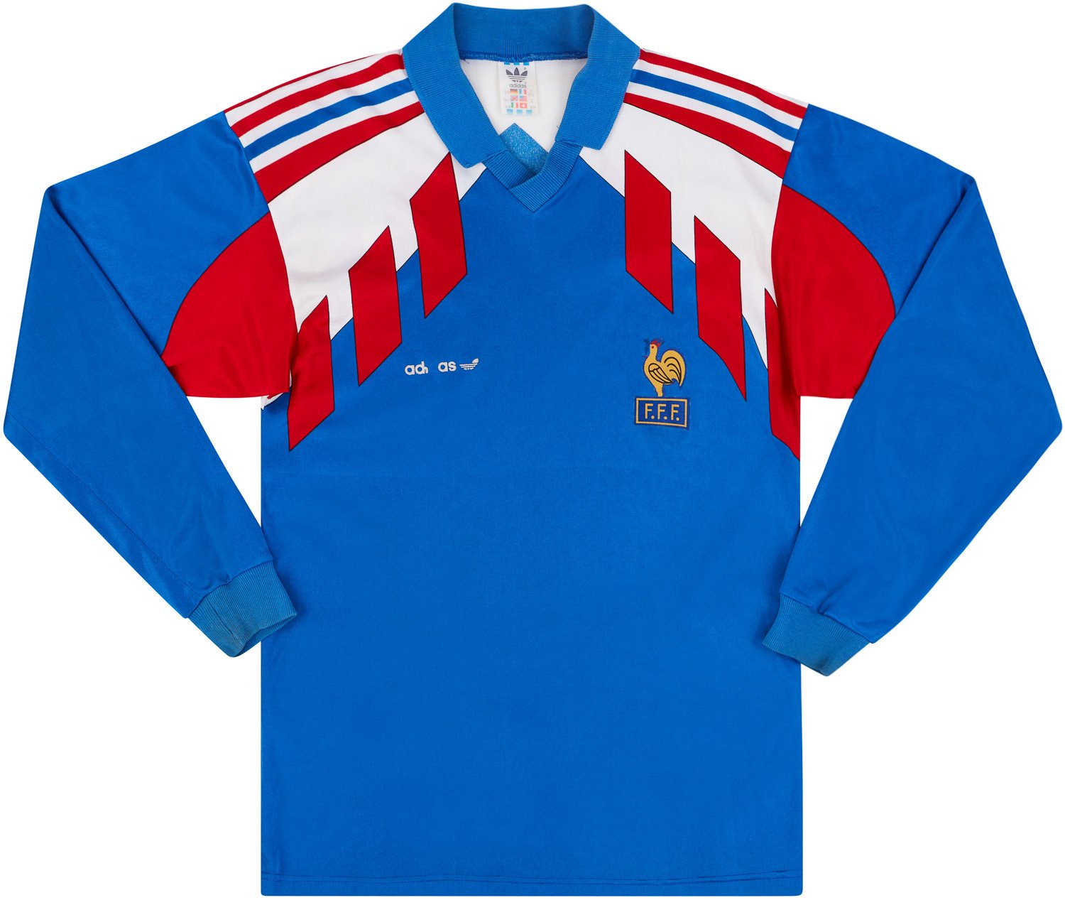 1990-92 France Player Issue Home L/S Shirt - 5/10 - (S)