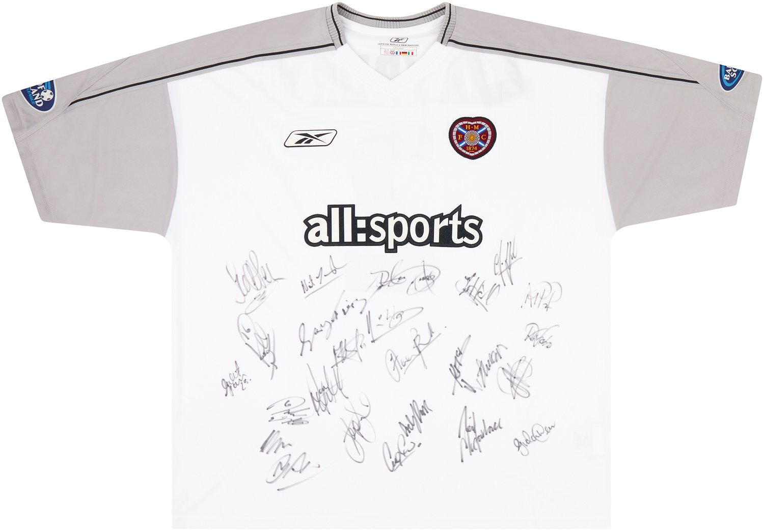 2003-04 Hearts Match Issue Signed Away Shirt Maybury #2