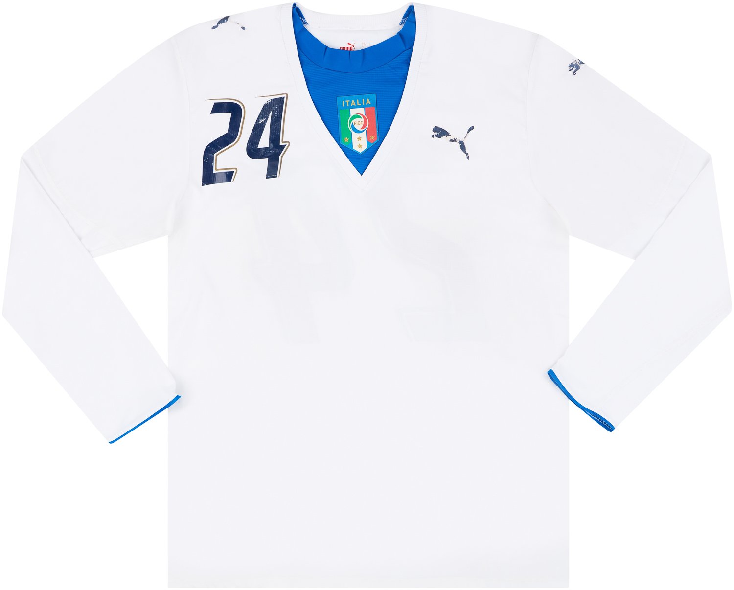 2006-07 Italy Match Issue Away L/S Shirt #24