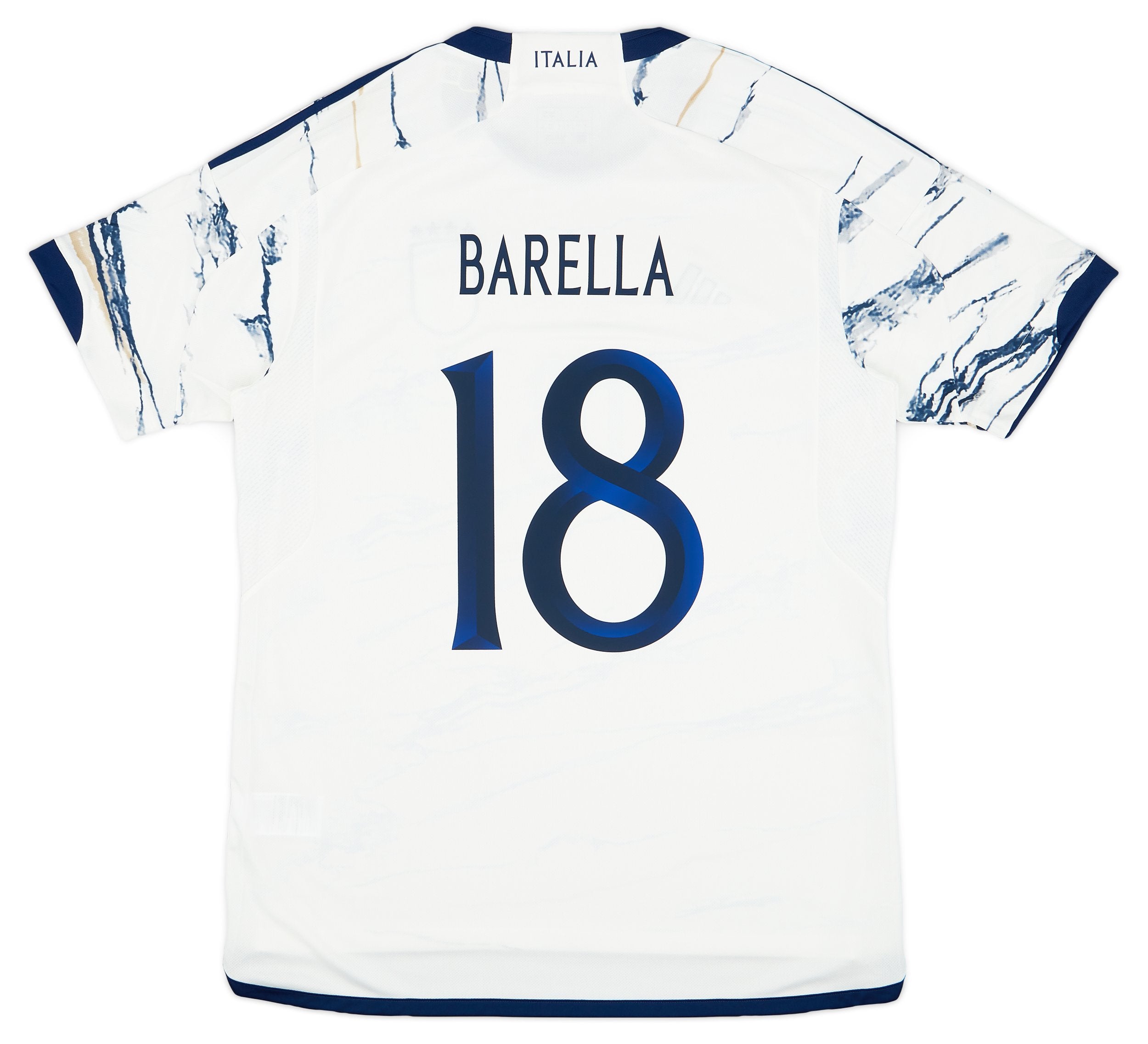 2023-24 Italy Away Shirt Barella #18 - MyBallerBox