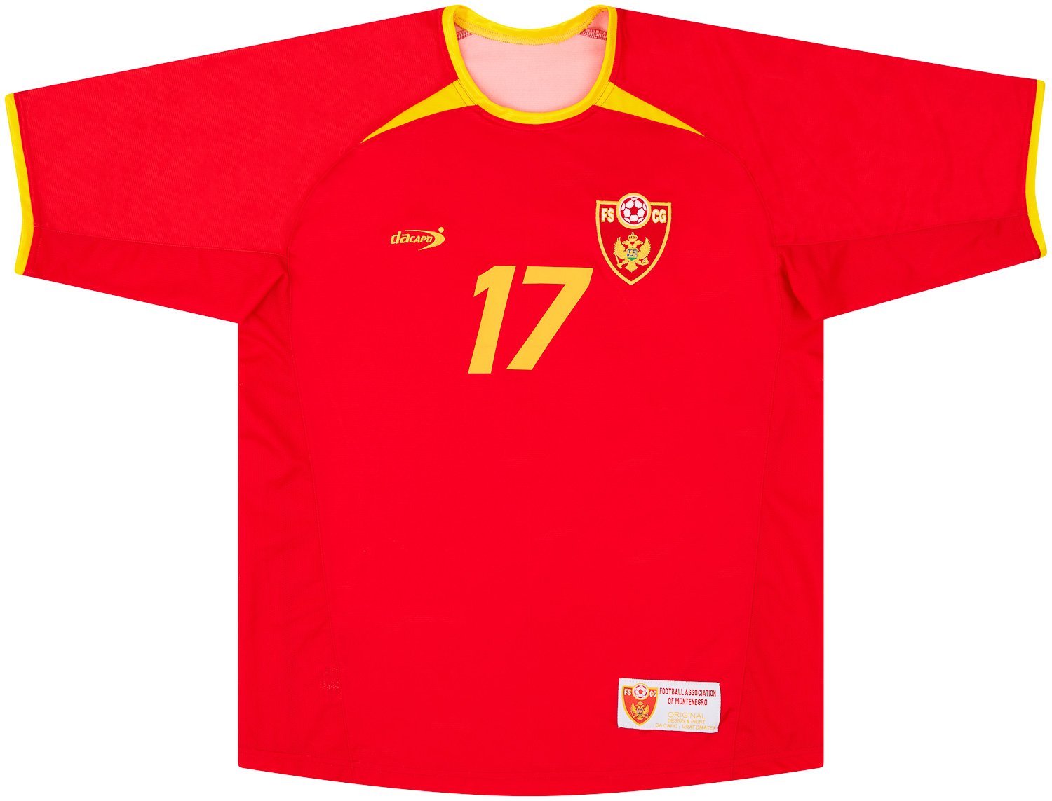 2008 Montenegro Match Issue Home Shirt Zverotic #17