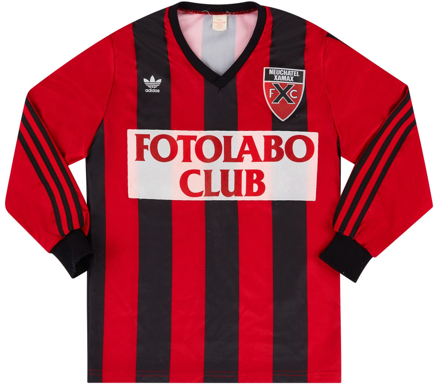 1987-88 Neuchatel Xamax Match Issue Home L/S Shirt #24