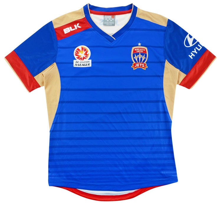 2015-16 Newcastle Jets Home Shirt - 10/10 - S