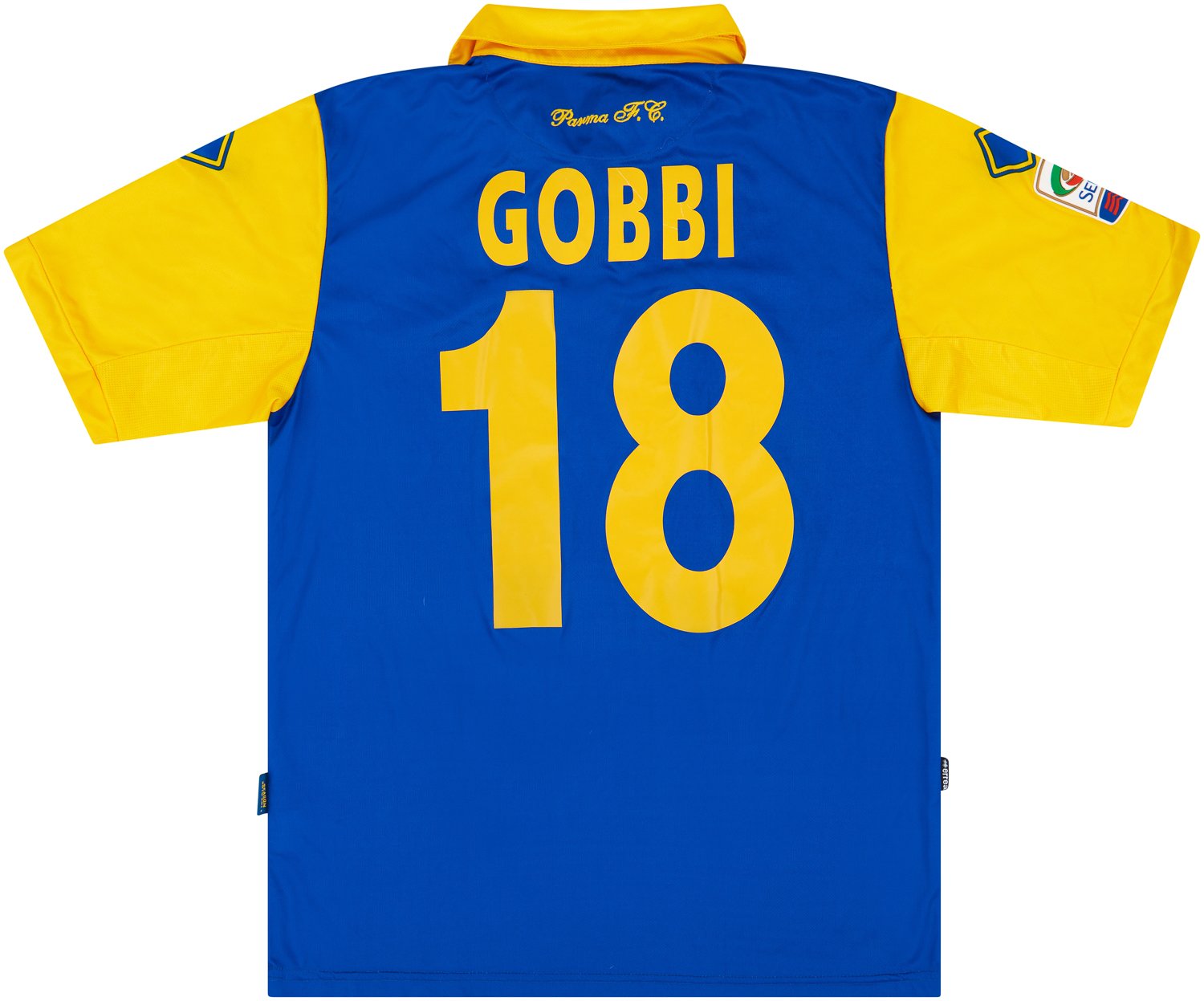 2010-11 Parma Match Issue Away Shirt Gobbi #18