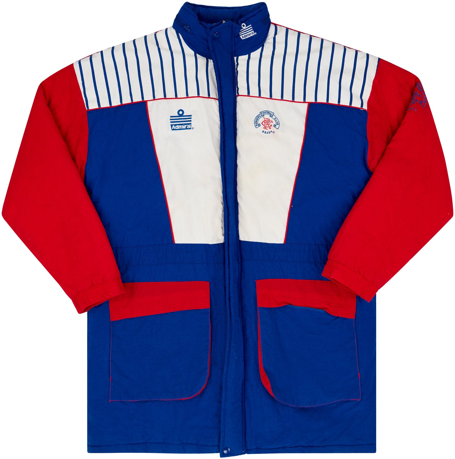 1990-92 Rangers Admiral Padded Jacket - 8/10 - (M)