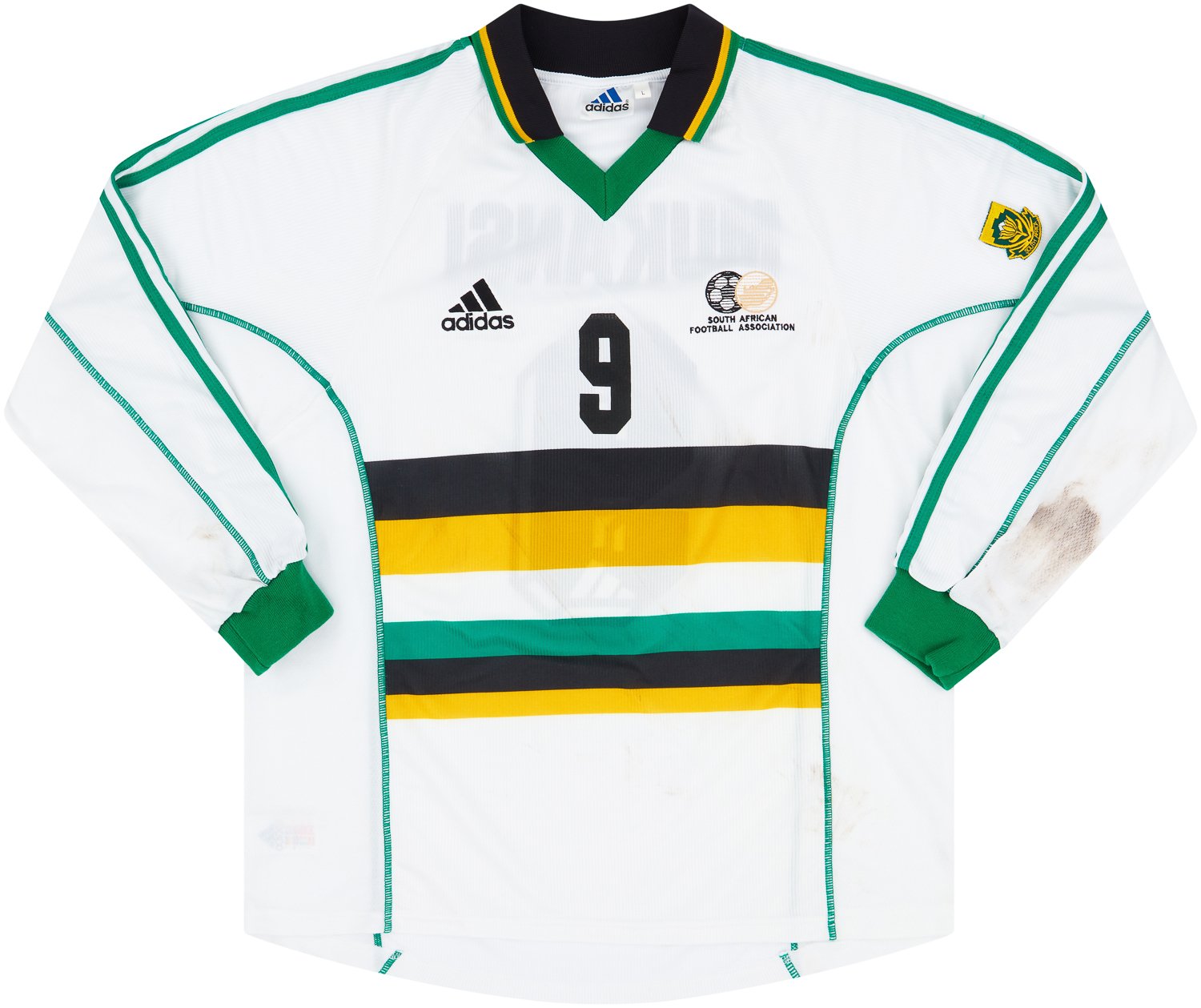 1999 South Africa Match Worn Home Shirt Mukansi #9 (v Denmark)