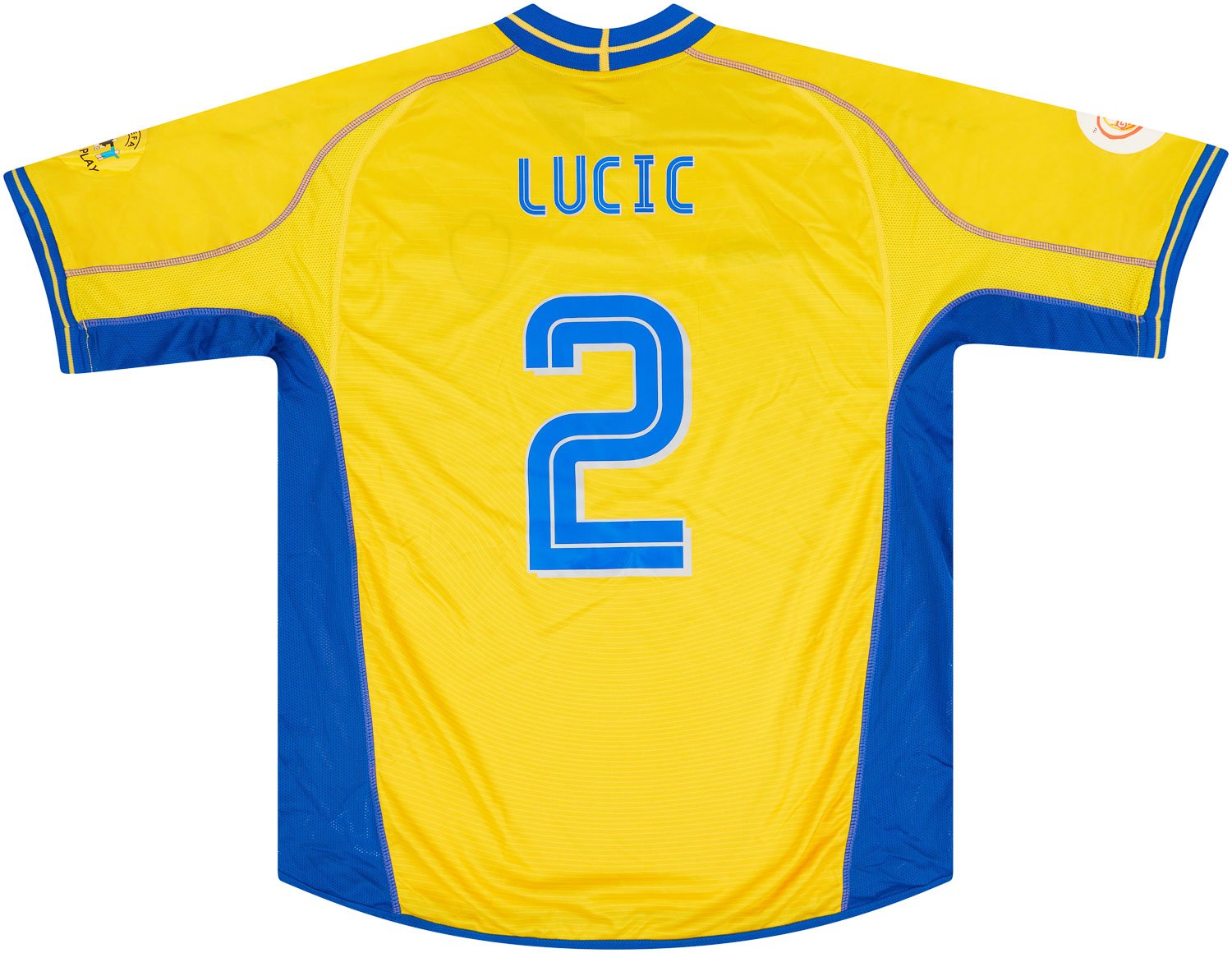 2004 Sweden Match Issue European Championship Home Shirt Lucic #2