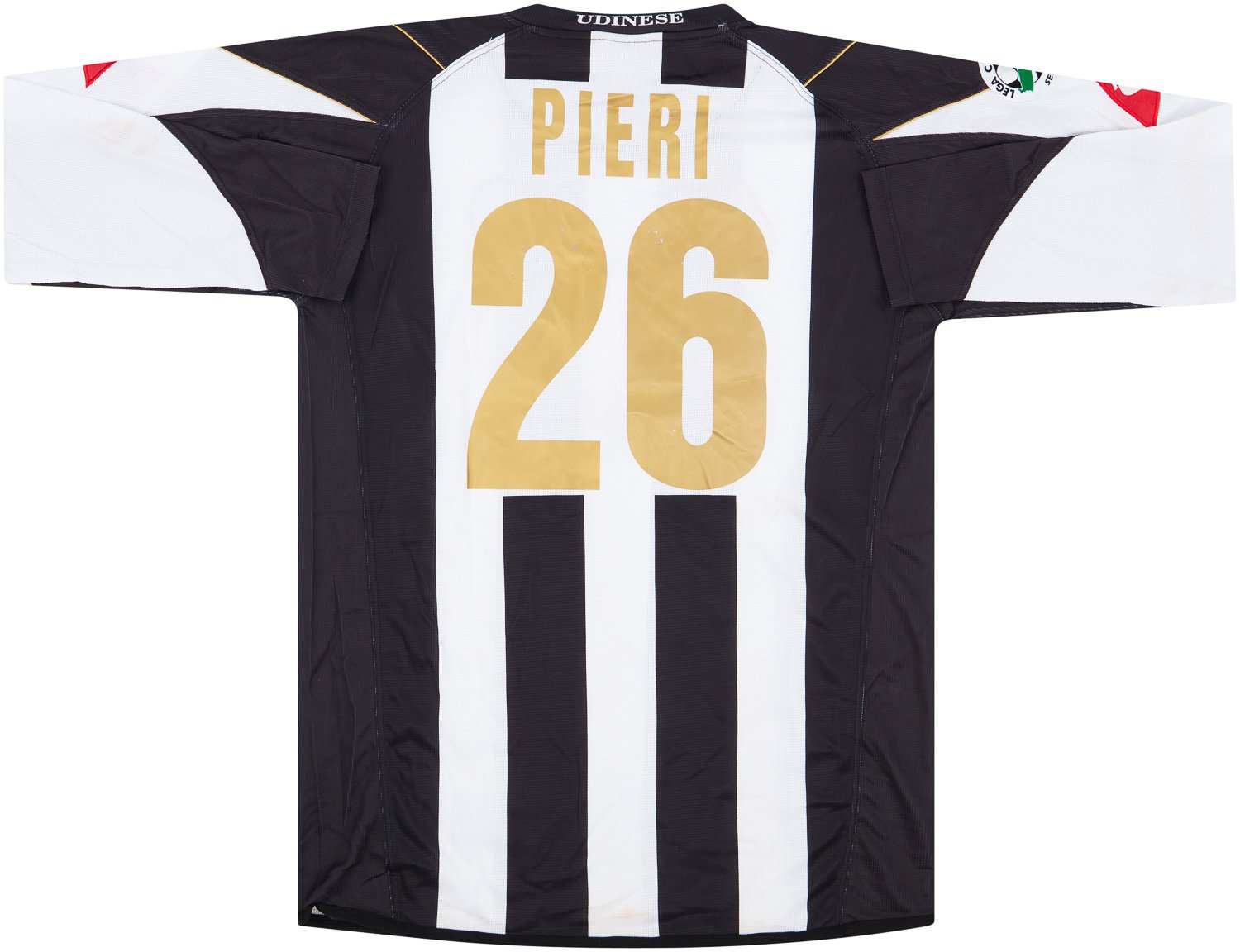 2004-05 Udinese Match Issue Home L/S Shirt Pieri #26