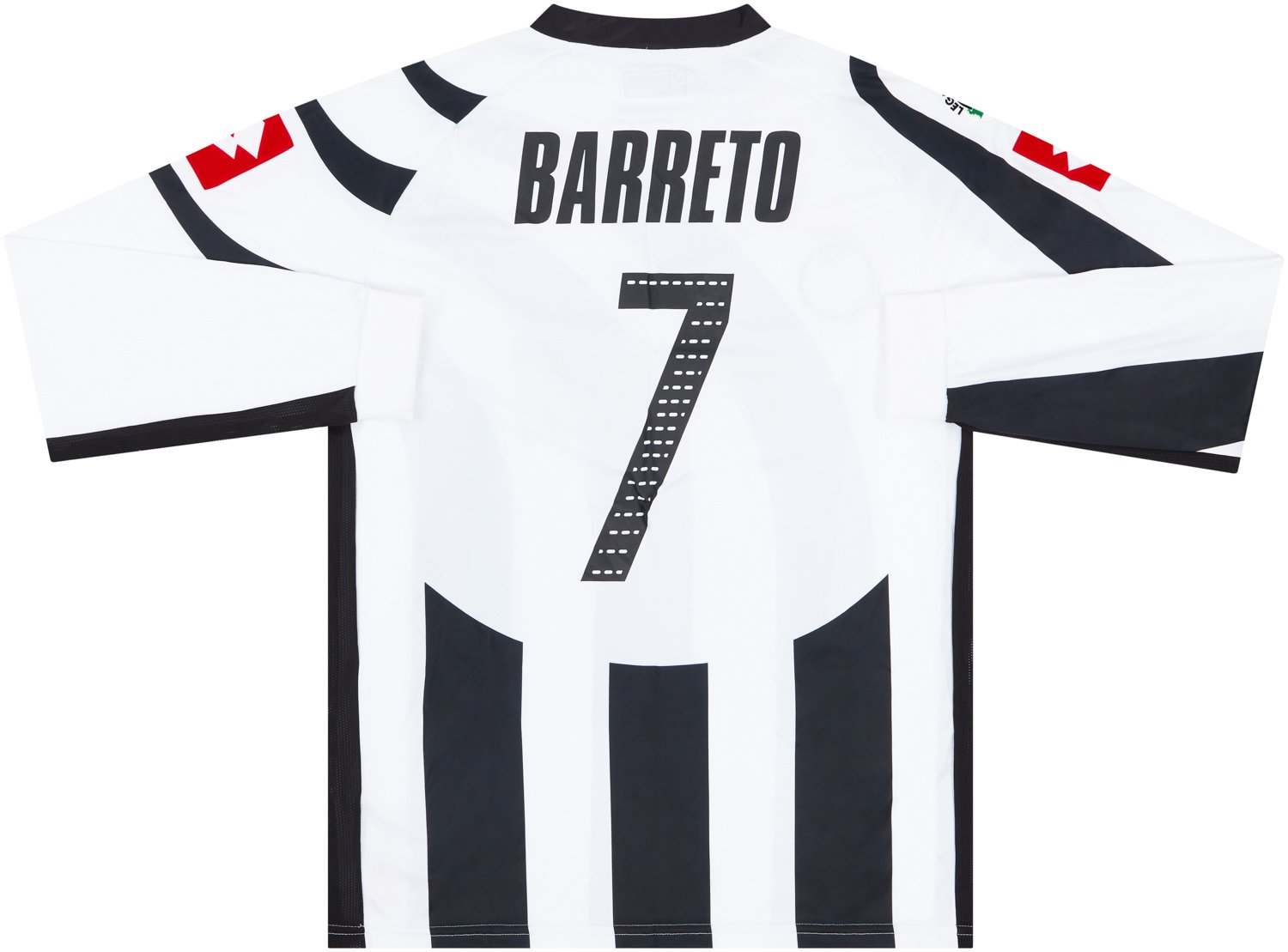 2006-07 Udinese Match Issue Home L/S Shirt Barreto #7