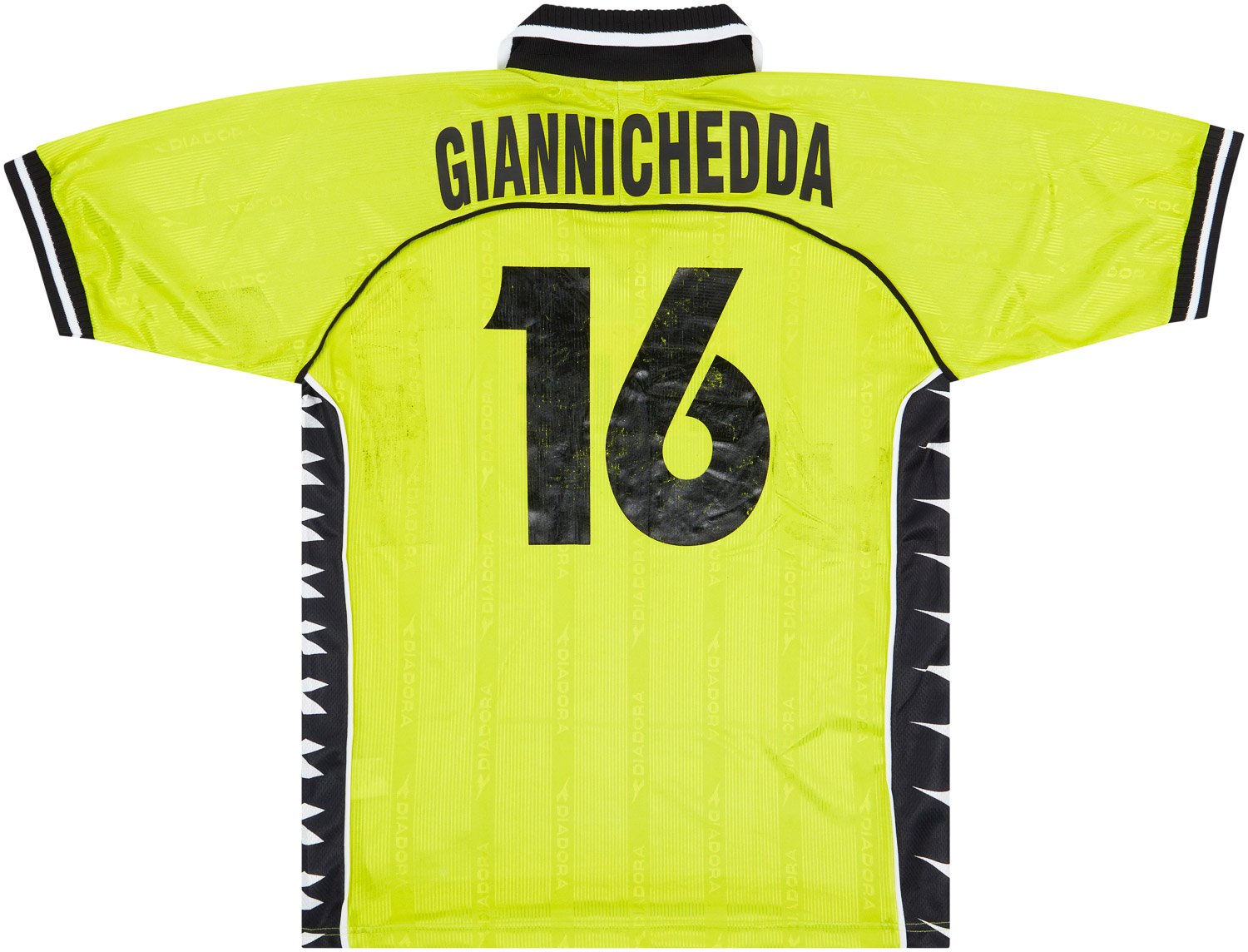 1999-00 Udinese Match Issue Away Shirt Giannichedda #16