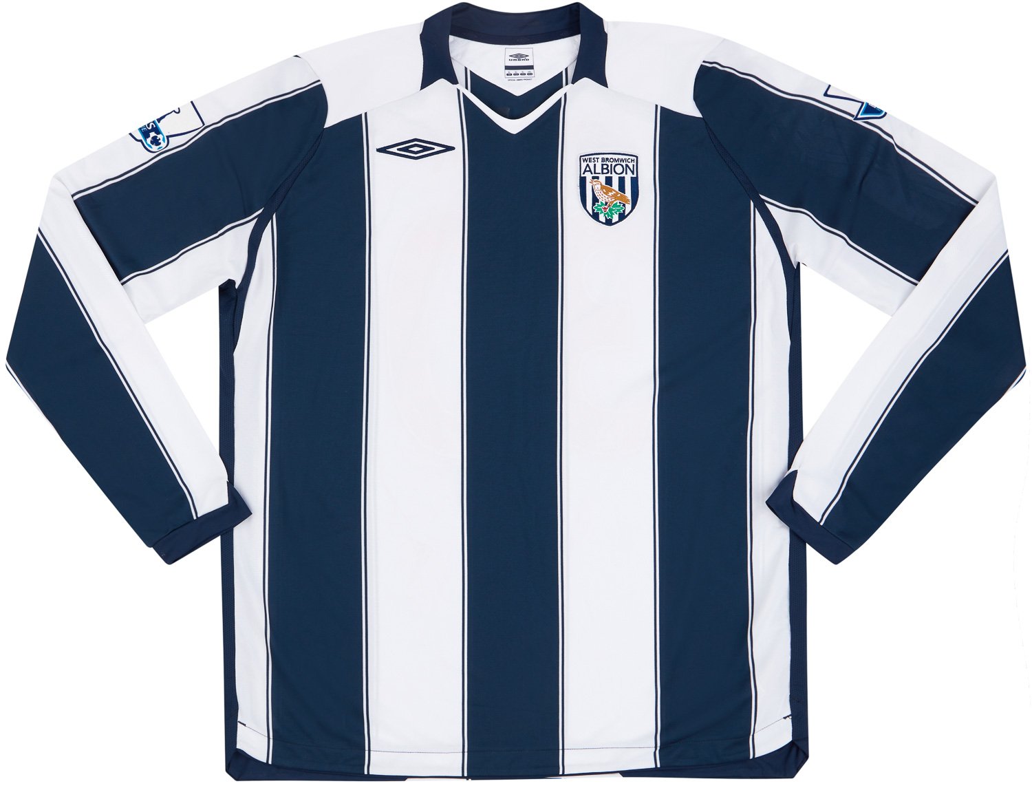 2008-09 West Brom Match Issue Home L/S Shirt Donk #30